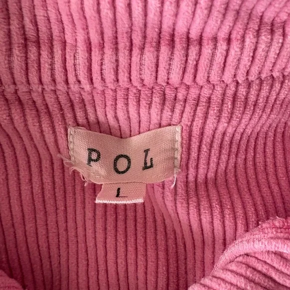 POL Vibrant Pink Distressed Corduroy Jacket Size Large - Picture 4 of 5